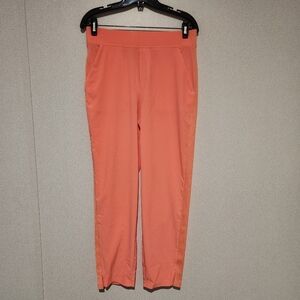 Athleta Brooklyn Mid Rise Ankle Pants Sunset Glow Coral Size 8